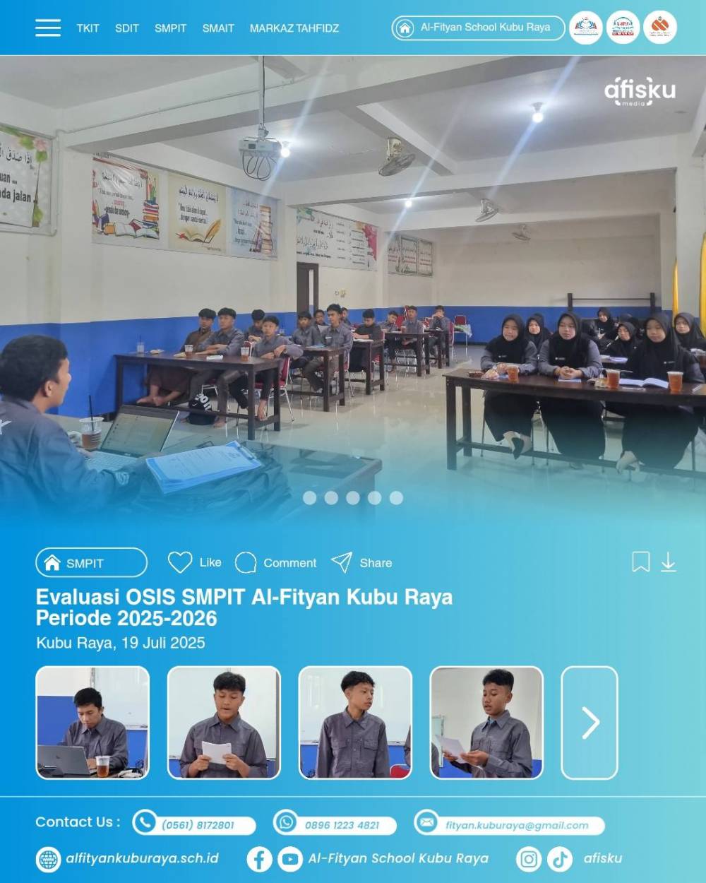 EVALUASI KINERJA OSIS SMPIT AFISKU PERIODE 2025-2026