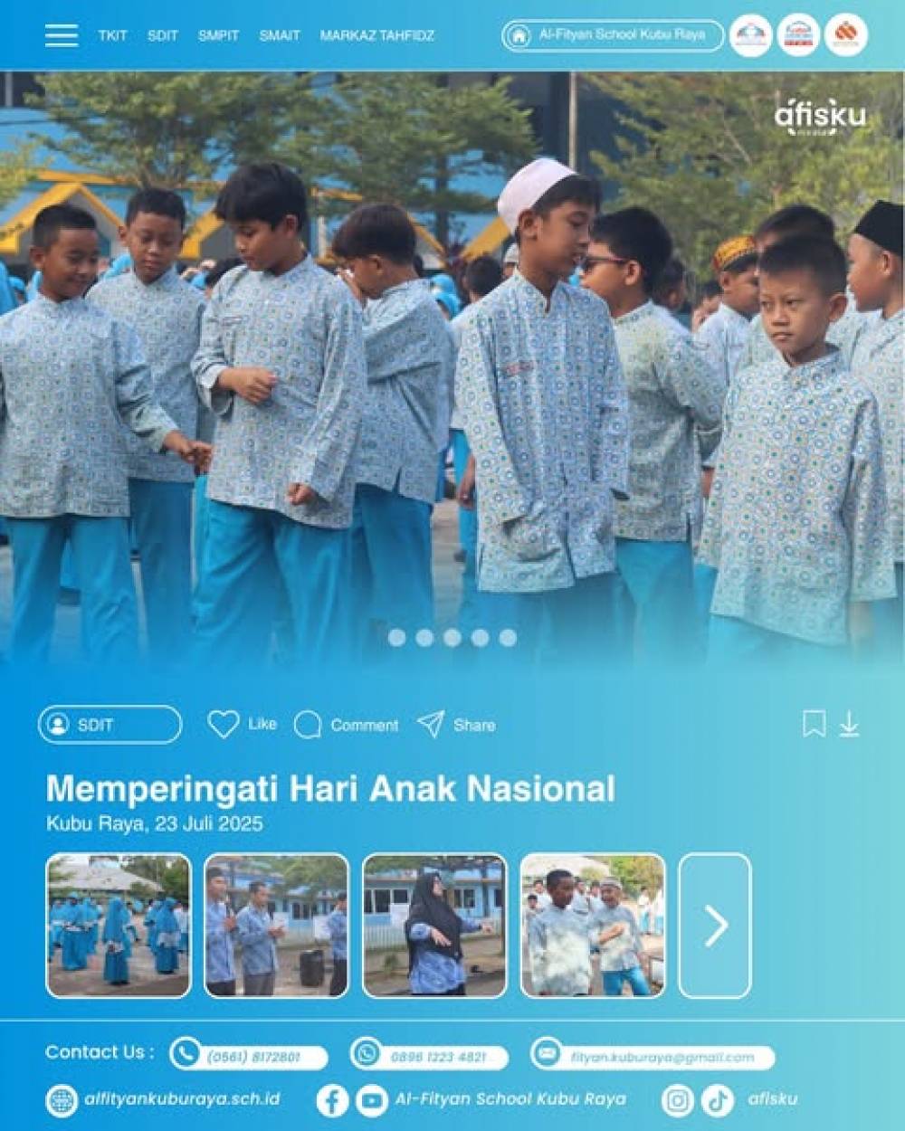 SDIT AFISKU PERINGATI HARI ANAK NASIONAL (HAN) TAHUN 2025