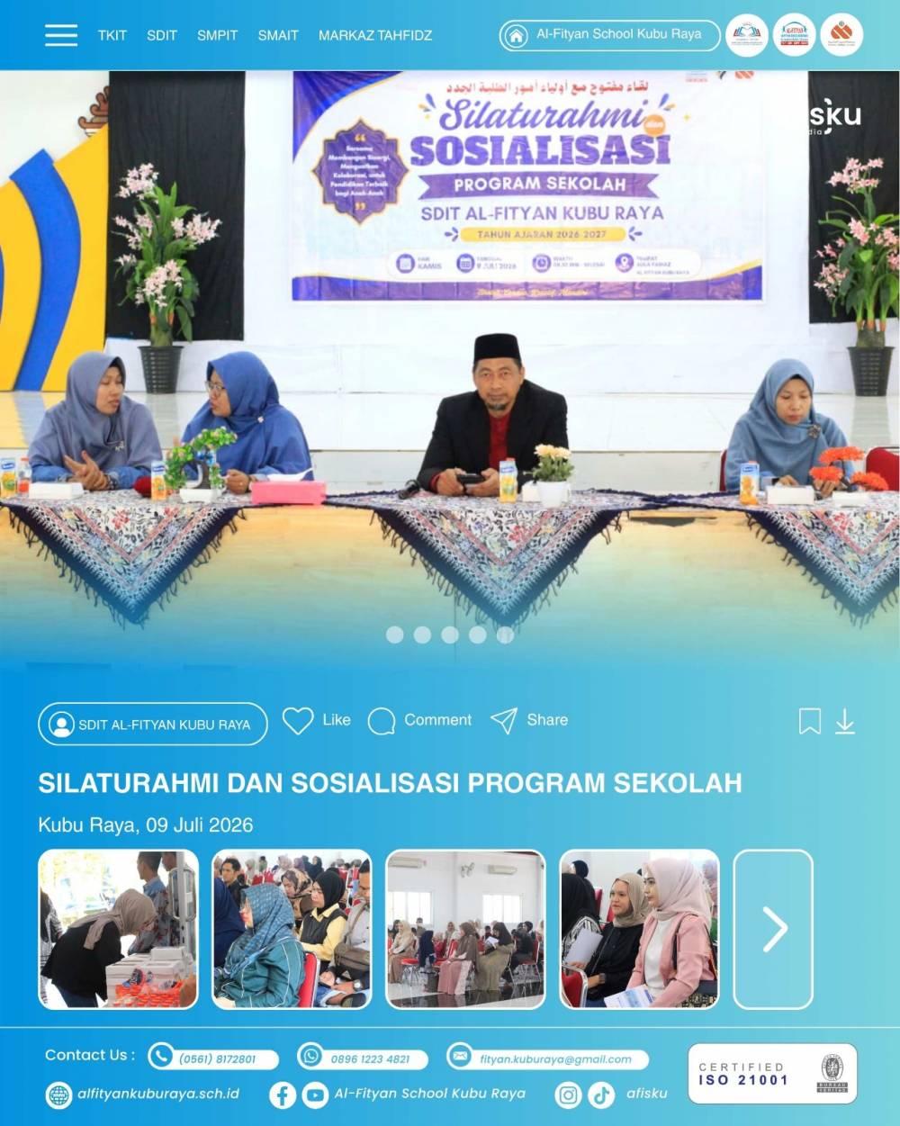 SILAHTURAHMI DAN SOSIALISASI PROGRAM SEKOLAH  - SDIT AFISKU - TA 2026-2027