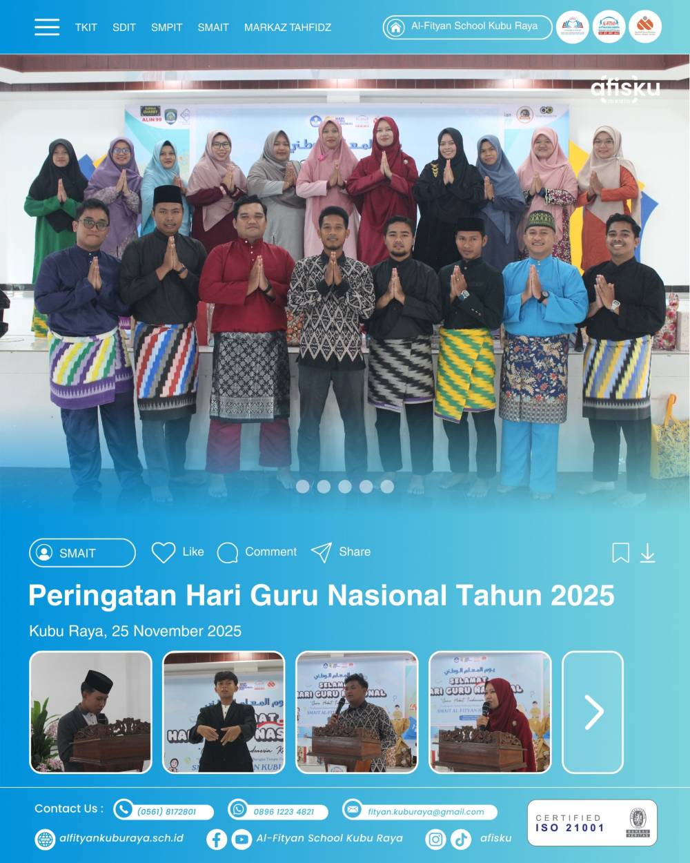 PERINGATAN HARI GURU NASIONAL TAHUN 2025 - SMAIT