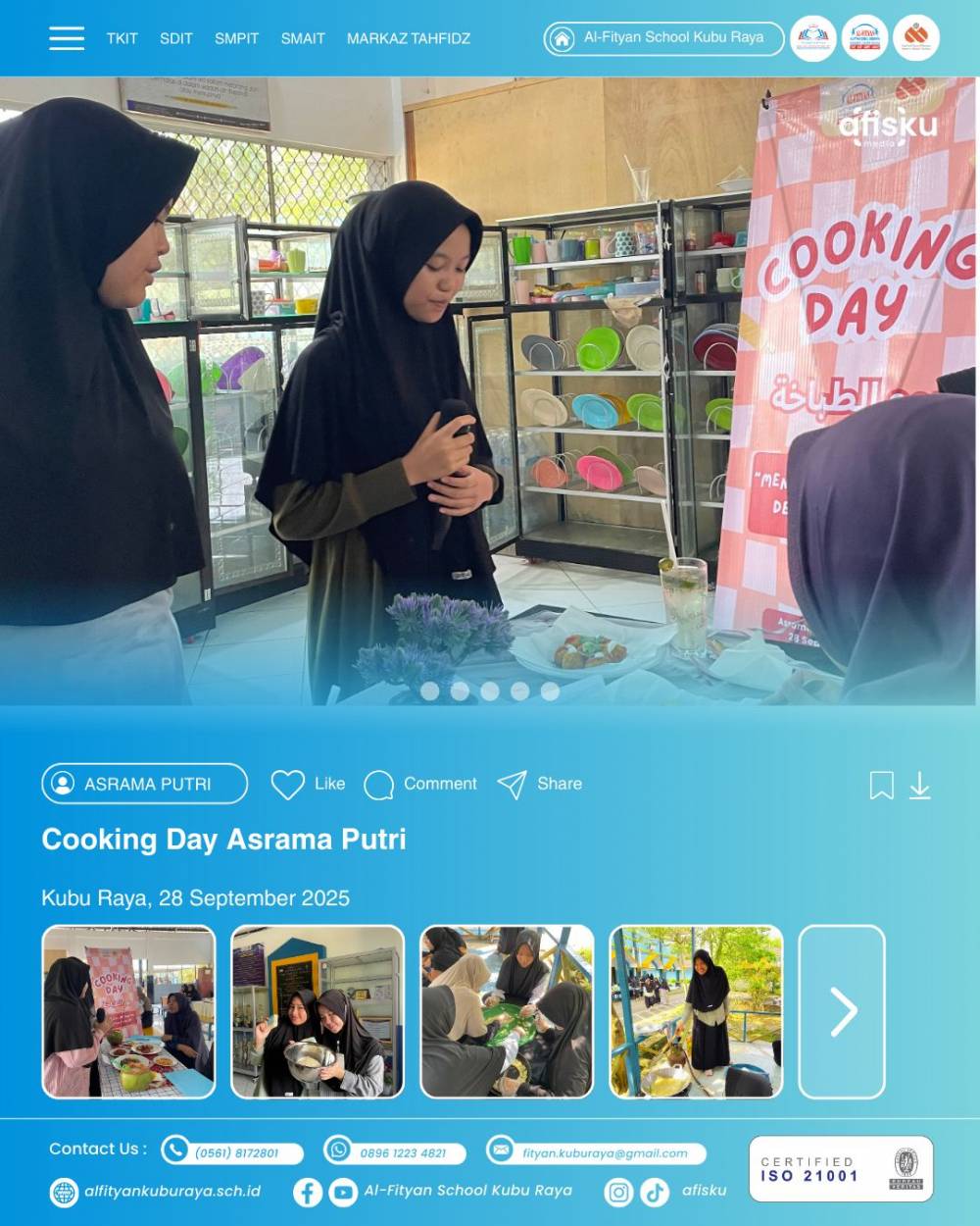 ASRAMA PUTRI AFISKU ADAKAN COOKING DAY