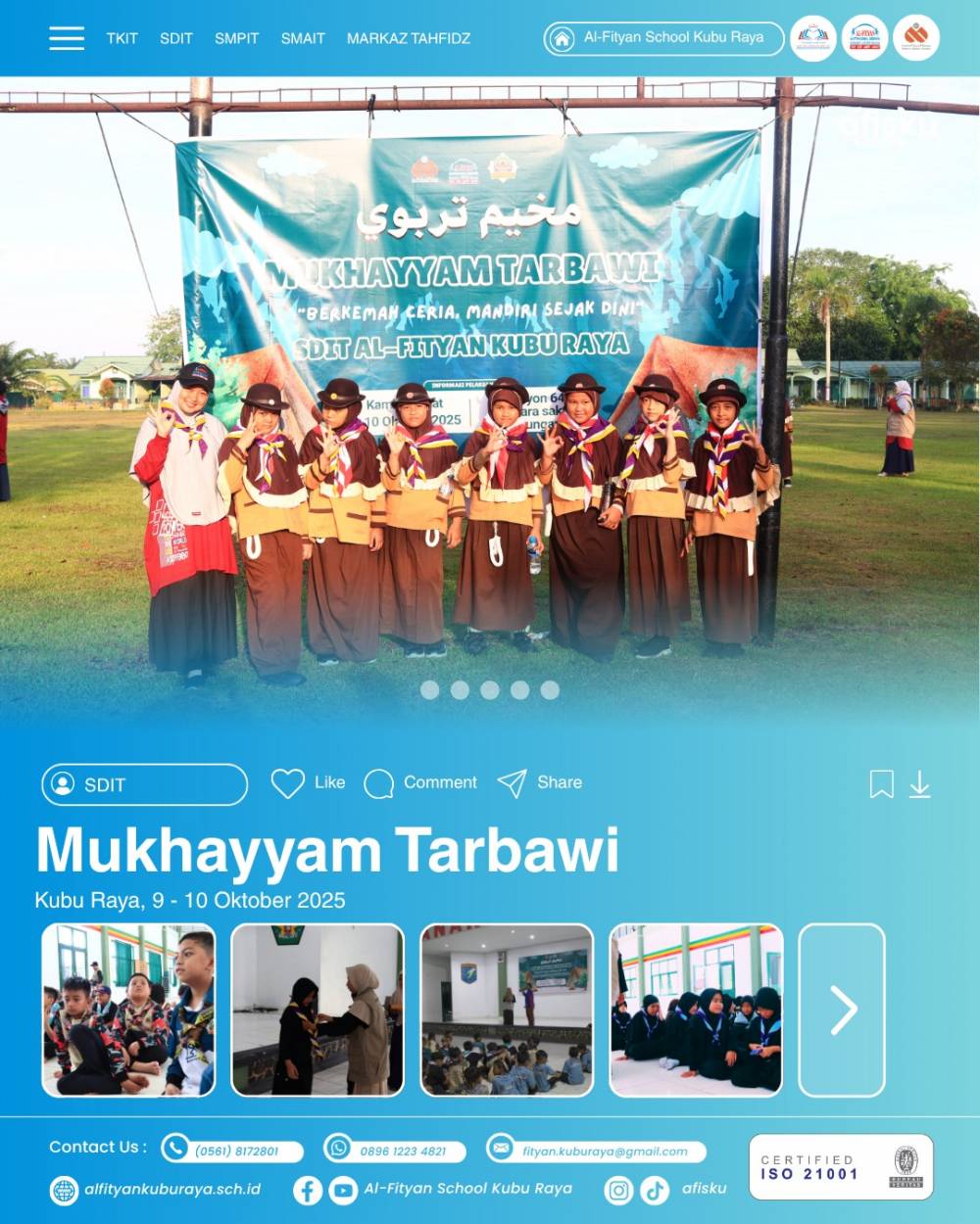 MUKHAYYAM TARBAWI SDIT AL-FITYAN KUBU RAYA DI BATALYON 645 WANARA SAKTI ANJUNGAN