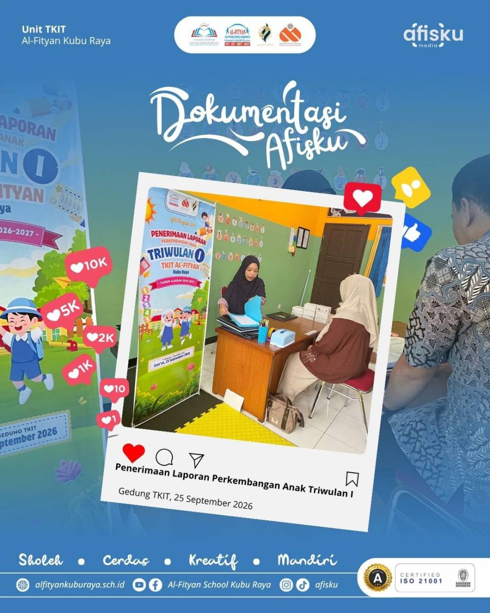 PENERIMAAN LAPORAN PENILAIAN ANAK TRIWULAN 1 TA 2026-2027 - TKIT