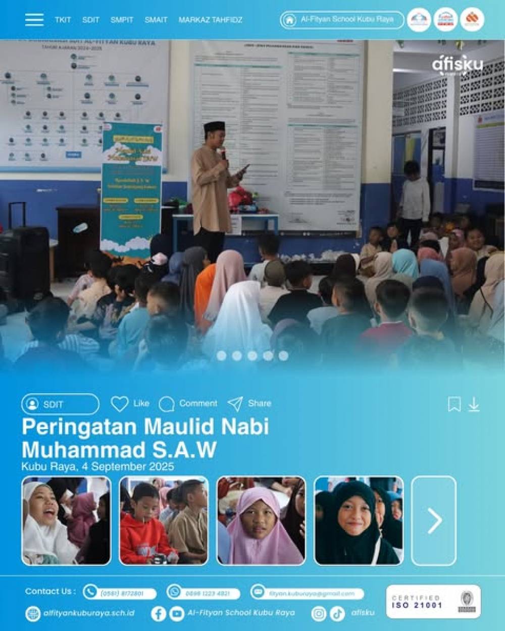 PERINGATAN MAULID NABI MUHAMMAD SAW 1447 H SDIT AFISKU