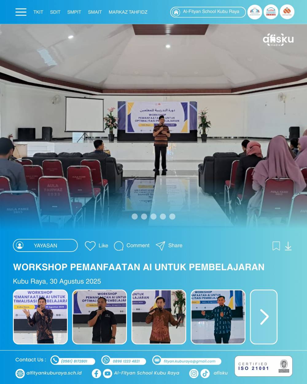 PEGAWAI AFISKU IKUTI WORKSHOP PEMANFAATAN AI DALAM PEMBELAJARAN